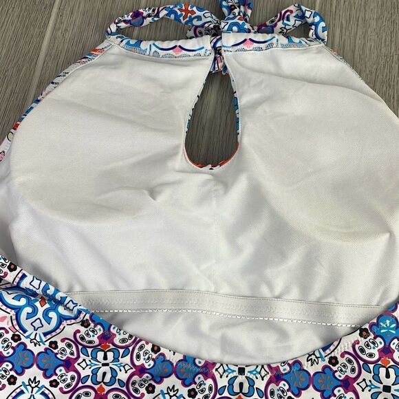 Women's Halter Neck Boho Keyhole One-Piece Swimsuit 2XL - Picture 9 of 11